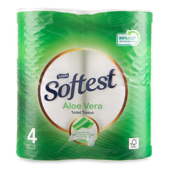 Aloe Vera Toilet Tissue 4 Pack Saxon